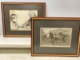 Group of 2 Framed Vintage Pictures