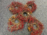 Group of 5 Country Primitive Candle Rings