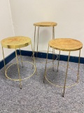 Group of 3 Thin Metal Plant Stands