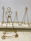 Group of 4 Metal Picture Easels