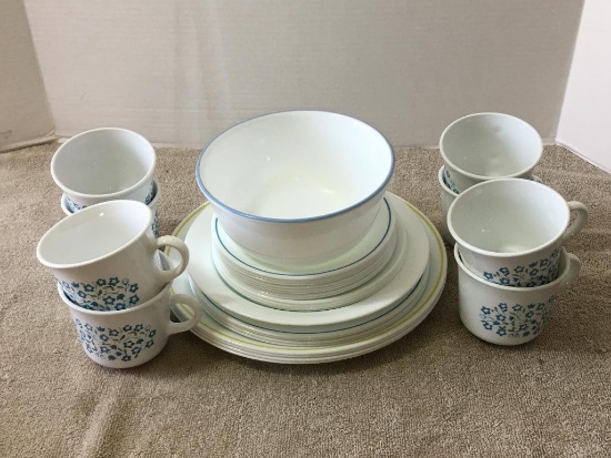 Misc Lot of Corelle, Plates, Bowls and Coffee Cups