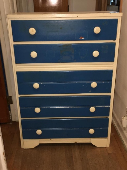 Painted Chest of Drawers w/Five Drawers