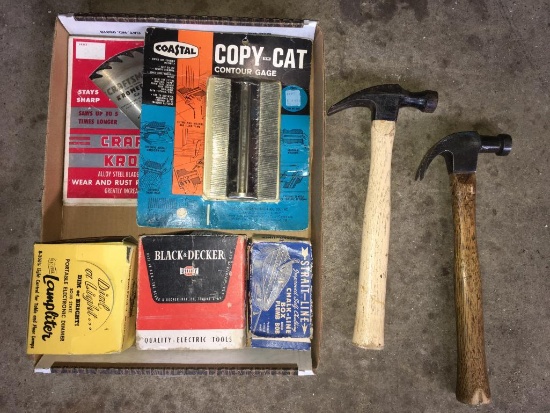 Misc Tool Lot Incl Hammers, Saw Blades and More (Garage)