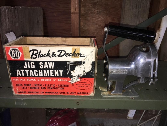 Vintage Black and Decker Jig Saw Attachment (Garage)