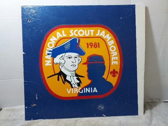 1981 Boy Scout National Jamboree Wood Sign
