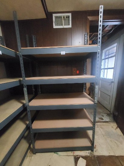 Metal Storage Rack w/Five Shelves (Basement)