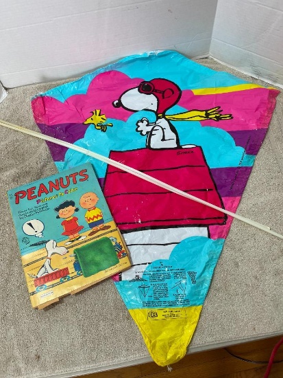 1965 Snoopy Kite and Vintage Peanuts Coloring Book