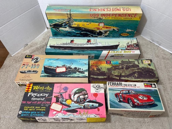 Six Vintage Scale Model Boxes Only