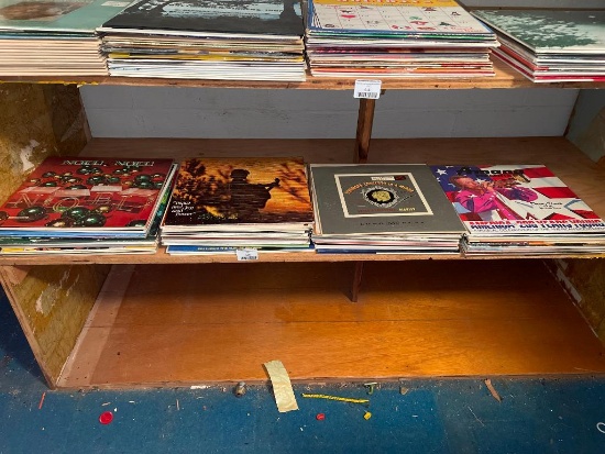 Shelf Lot of Misc Albums (Basement)