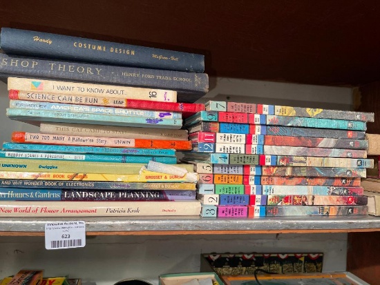 Shelf Lot of Misc War and Vintage Books (Basement)