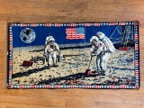 Vintage 1960's Moon Landing Tapestry Made Italy