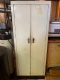 Vintage Two Door Metal Cabinet w/Four Shelves (Basement)