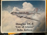 Douglas DC-3 Delta Airlines Tin Sign (Basement)
