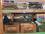 Four Shelves of Misc Books and Magazines (Basement)
