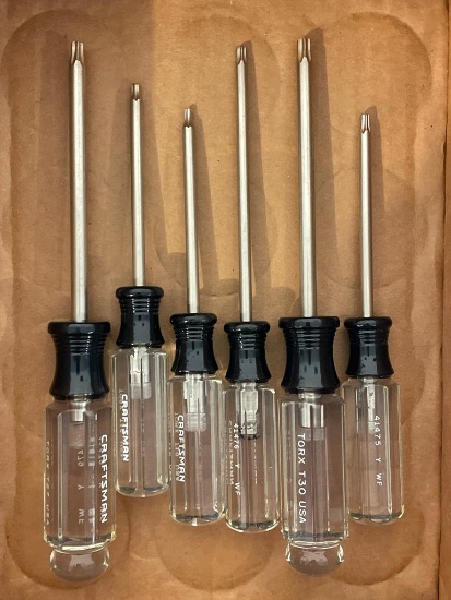 Group of Craftsman 6 Point Star Screwdrivers