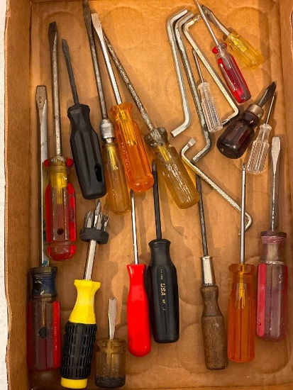 Group of Screwdrivers and Allen Wrenches