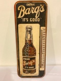 Vintage Metal Barq's Thermometer Sign