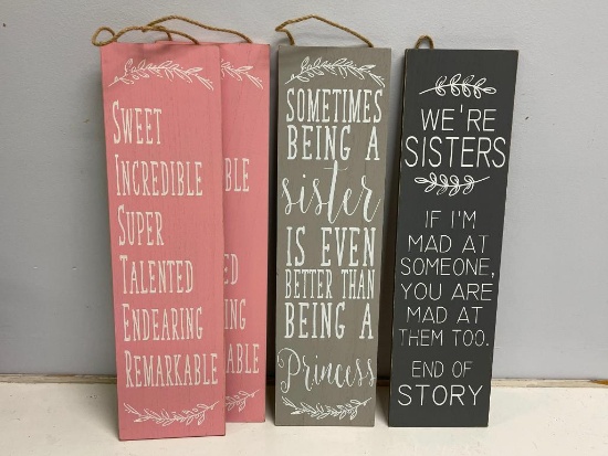 Group of Wooden Painted Signs