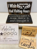 Group of Wooden Signs