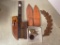 Misc Treasure Lot Incl Wood for Pipe Making, Wood Decorative Applique and More