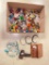 Misc Treasure Lot Incl Misc Glass Beads, Hand Made Wrought Iron Cuff Bracelets and More