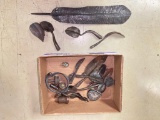 Group of Blacksmith Made Leaves and Feather