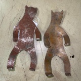 Two Metal Bear Figurines