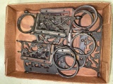Group of Cast Metal Church Pew Hardware