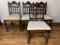 Set of 4 Wooden Dining Table Chairs