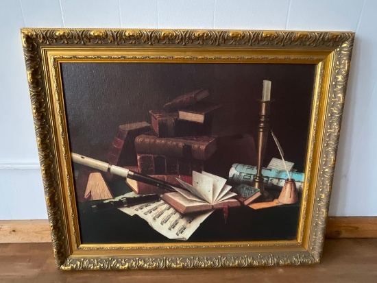 Framed Print on Canvas of Musical Instruments