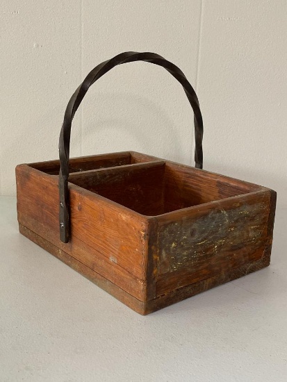 Wooden Box with Metal Handle