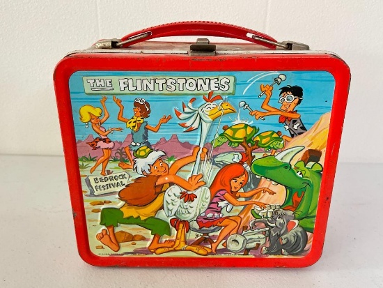 Vintage The Flintstones Metal Lunch Box with no Thermos