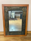 Framed Mirror with Gold Decor
