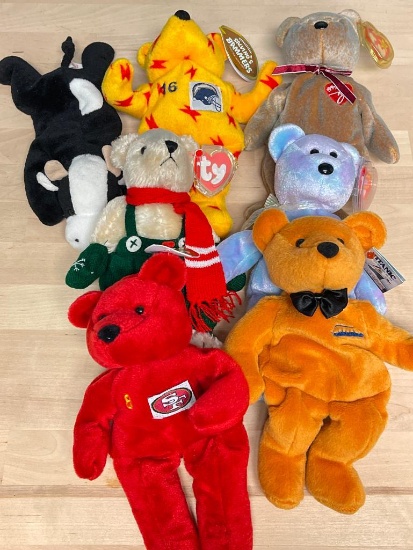 Group of Ty Beanie Babies and Other Stuffed Animals