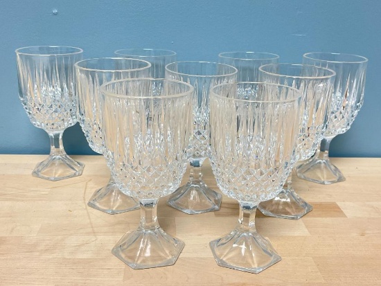 Set of 9 Glass Goblets