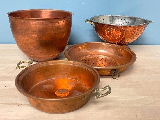Group of Copper Kitchen Items