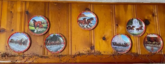 Group of 7 Budweiser Collector Plates