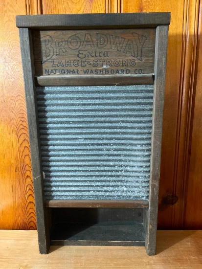 Vintage Wooden Washboard Cabinet