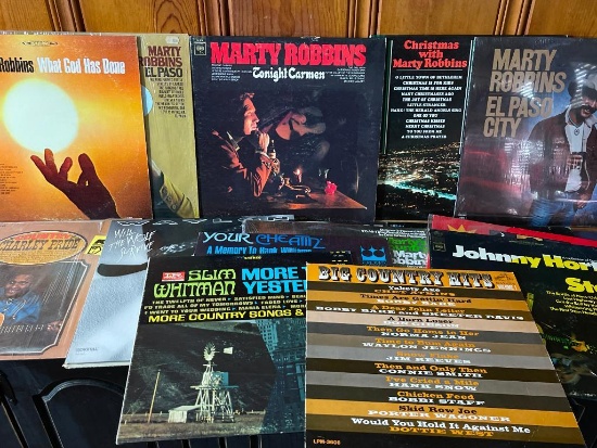 Group of Vinyl Record Albums