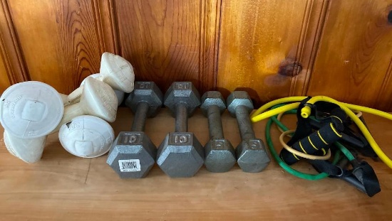 Group of Weights and Elastic Bands