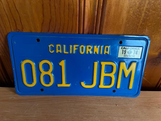 Metal California License Plate