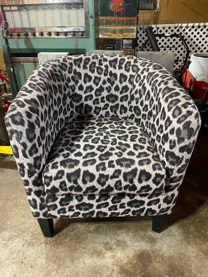Animal Print Upholstered Chair