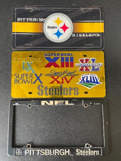 Group of Steelers License Plates