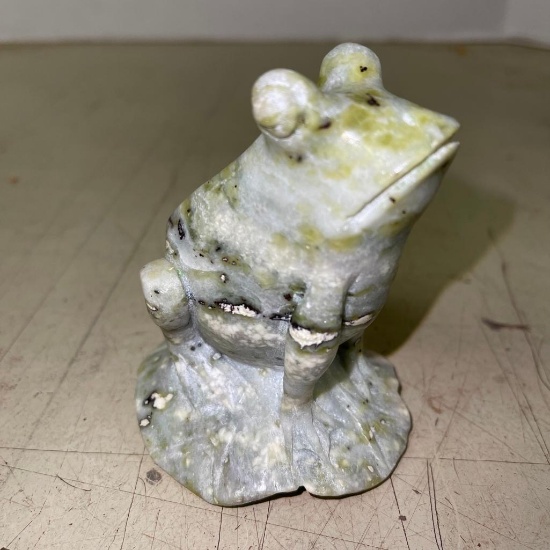 Marble Frog Figurine