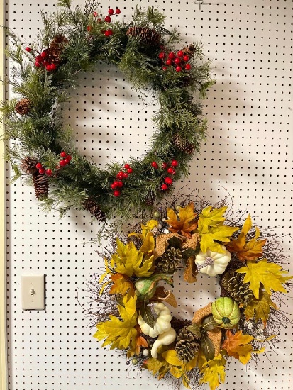 Group of 2 Holiday Wreaths