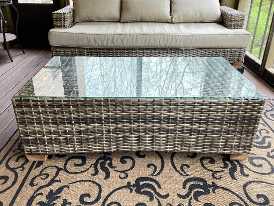 Outdoor Table with Glass Top