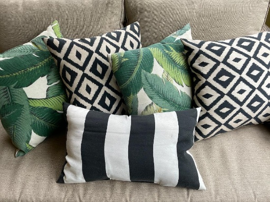 Group of 5 Outdoor Pillows