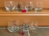 Group of Marked Barware Glasses
