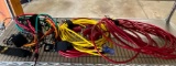 Group of Electrical Extension Cords and Bungee Cords