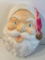 Vintage Heavy Plastic Christmas Santa Face